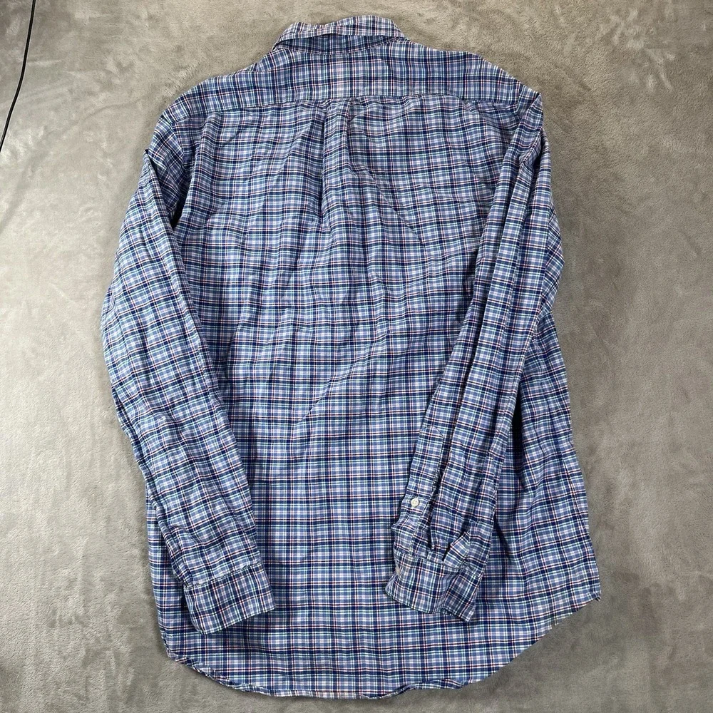 Ralph Lauren Classic Fit Multicolor Plaid Button Shirt Long Sleeve Mens Large
